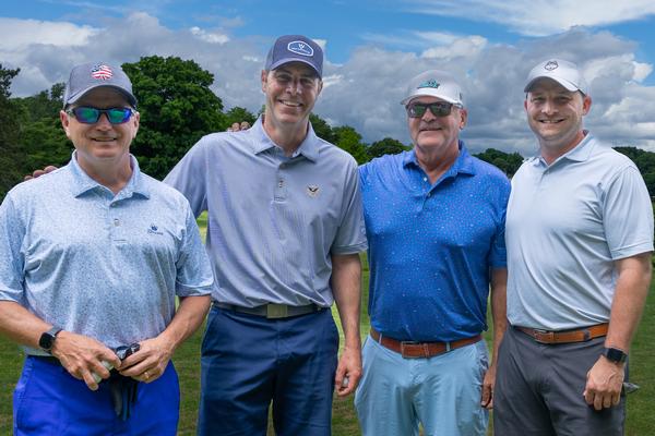 Troy Blanchard, Google; Josh Longacre and Andrew Sullivan, Lyme Computer Systems; and Matt Giannelli, Dell, make a good-looking team at the June event.�
