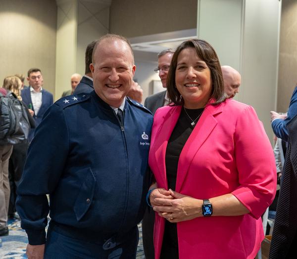 Lt. Governor of Massachusetts Kim Driscoll and Genatempo pause for a photo at the March event.