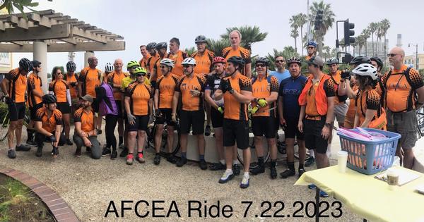In July, riders prepare to begin the 40-mile route.