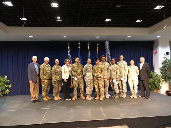Los Angeles Air Force Base, Space and Missile Systems Center awardees pause for a photo at the September event.