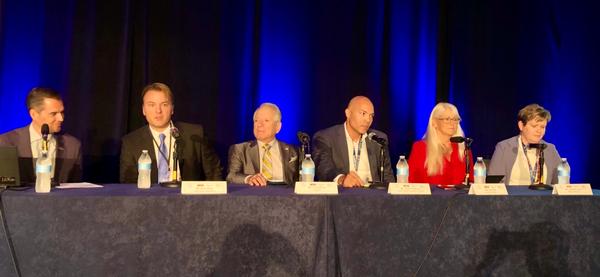 In October, Arnold Nowinski moderates the Small Business Panel consisting of Brad Bode of Atlas Space Operations, Joe Sleiman of ENSCO, Israel Figueroa of Firefly Space Transport Systems, Sue Hall of Quantum Space and Jennifer Luce of Stellar Solutions. Discussion questions focused on the challenges Small Business firms have in becoming established within Space Systems Command.