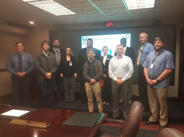 In November, attendees of the 2019 Robins Air Force Base Young AFCEAN Academia and Industry Tour pose for a photo.