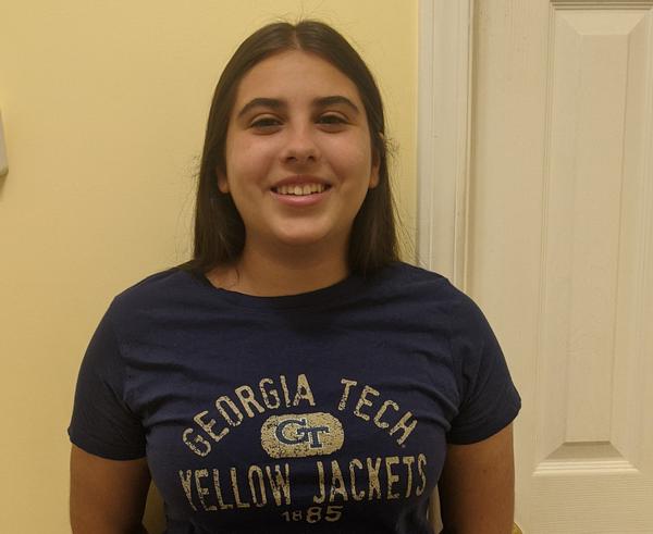 Faith Layton, Georgia Tech, is awarded $1,500 in June.