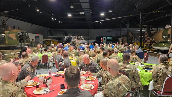 Attendees for the April luncheon include active duty, Air National Guard, civilian and U.S. Department of Defense contractors.