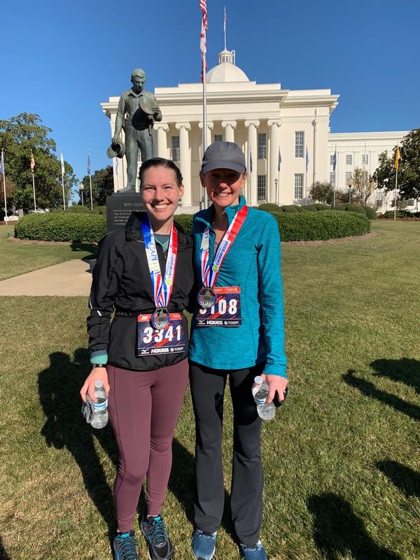 Members of the chapter's Young AFCEANs "Get Fit" team celebrate finishing their run in November.