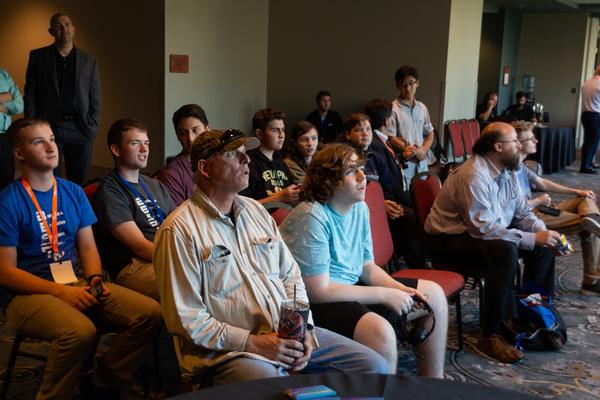 Competitors wait eagerly for their round of play at the August event.