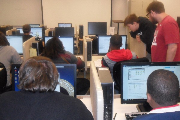 IT Academy students participate in the CyberPatriot Competition hosted at Auburn University-Montgomery in November.