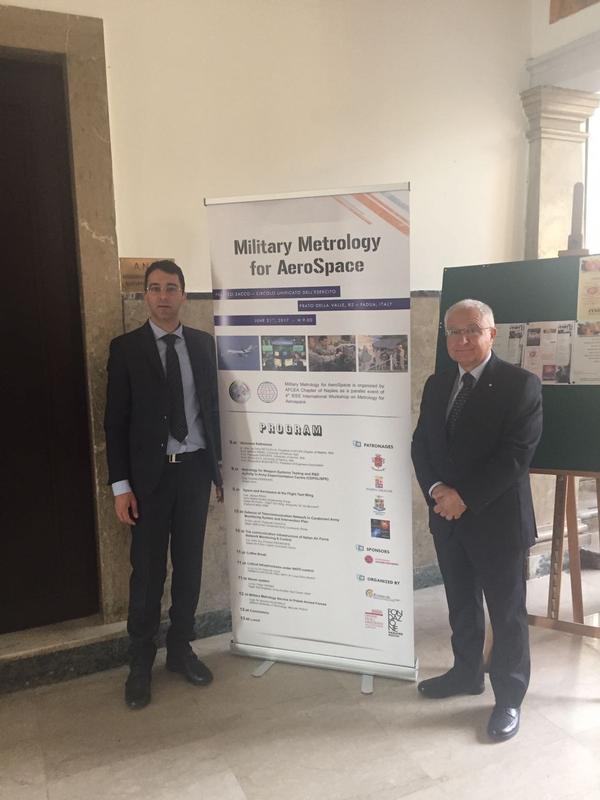 Daponte, with professor Luca De Vito (r), participate in the June workshop in Padua, Italy.