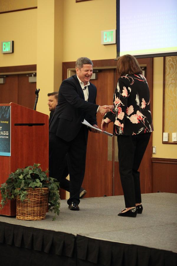 Chapter President Gerald "Marv" Gordner hosts the event and thanks the keynote speaker. (Photo courtesy of Christopher Grissett Photography)
