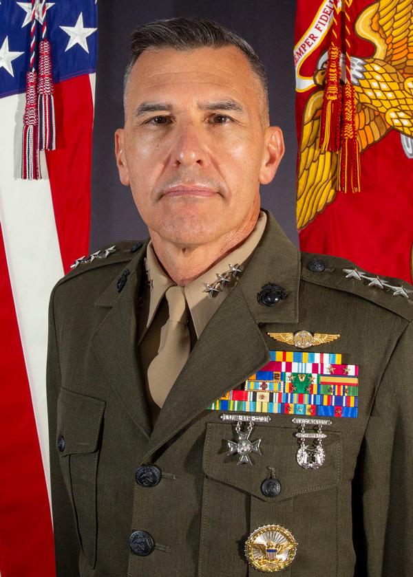 Lt. Gen. Dennis A. Crall, USMC, director for Command, Control, Communications and Computers, cyber and chief information officer, Joint Staff, J-6, speaks at the November Luncheon.