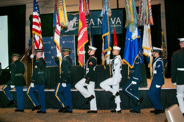 Service members open the chapter's September conference.