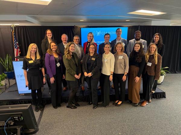 In November, award winners and sponsors all gather for a photo. 💠 Platinum Sponsor: AGILIOUS<br />🥇 Gold Sponsors: Carahsoft | Chenega Agile Real-Time Solutions | ISI | Mild Red LLC<br />🥈 Silver Sponsors: UICGS / Bowhead Family of Companies | Delta Dental of Virginia | LINKBANK | RavenTek