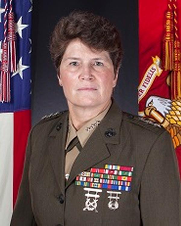 Lt. Gen. Loretta E. Reynolds, USMC, presents at the chapter's 19th Annual Naval IT Day in October. 