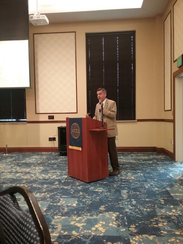 Chapter President Paul Reimers welcomes attendees to the June luncheon.