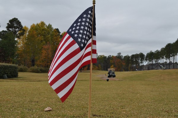 The chapter celebrates Veterans Day on the links during its November golf tournament.