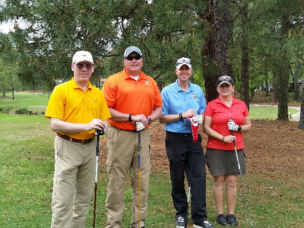 Chapter members enjoy the TechNet golf tournament in April that supports STEM scholarships and grants.