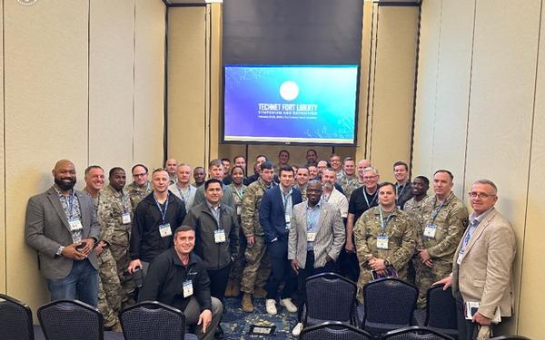 Expo participants gather for a photo at the February event. 