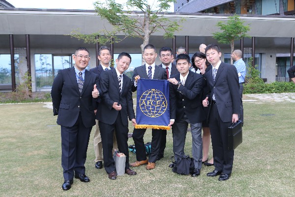 Attending the December event are members of the Japan Air Self-Defense Force, including (from l) Lt. Col. Nobuhito Ide; Maj. Hajime Miyakoshi; Staff Sgt. Hidemitsu Mori; Senior Airman Youhei Shinozaki; Technical Sgt. Hiroyasu Ohta; Senior Airman Kenji Ashina; Staff Sgt. Megumi Tanaka; and 2nd Lt. Daisuke Ikeda.
