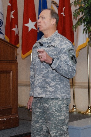 During the January TechNet Orlando event, Lt. Gen. David P. Fridovich, USA, director, Center for Special Operations, addresses warfighter requirements and special forces contributions in fighting the Global War on Terrorism.