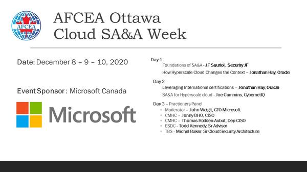 The chapter's three-day event sponsored by Microsoft is held in December 2020.
