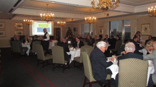 Members of the executive team gather for a breakfast in December. 