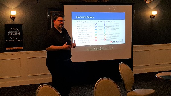 Tim Brown explains security basics and the tools available to network and security architects to more deeply secure networks and allow more freedom in design challenges at a class in November. 