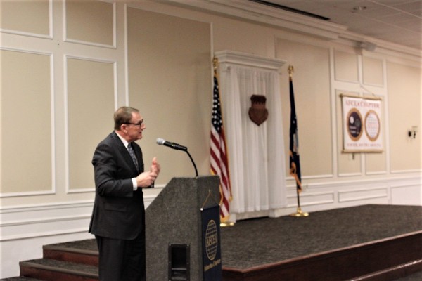 Gen. Basla stressed the need for renewed national cyber policy and strategy with associated implementation plans during his luncheon presentation to the chapter in March.