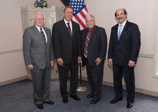Attending the luncheon in June are (l-r) Chapter Vice President Daniel Braun, Chapter President Robert Katulka, outgoing Regional Vice President Danny DeMarinis and incoming Regional Vice President Frank Arlotta.