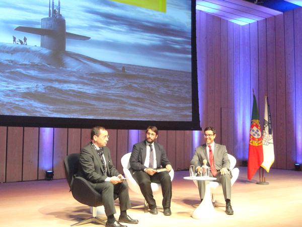 The chapter's first panel at the November seminar is moderated by Rear Adm. António Gameiro Marques, National Security Authority (l).