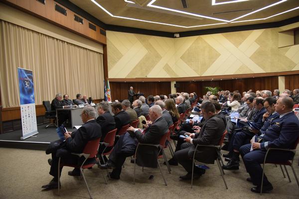 Military officials, CEOs and top representatives from universities attend a February event marketing the chapter's 30th anniversary.