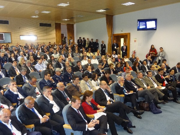 Participants listen to a seminar in May on emerging risks in digital transformation at the Military University Institute in Lisbon, Portugal.