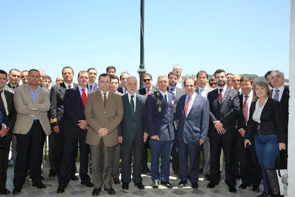 Participants gather for a group photo during their May visit to the Center of Command and Operations Control (CCOC) of the National Republican Guard (GNR) in Lisbon, Portugal.