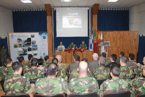 An audience made up of representatives from five armies and members of industry hear from speakers at the Open Day With Industry in September. 