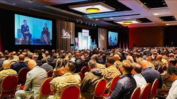 In March, the Fireside Chat with Lt. Gen. Robert Skinner, USAF, and Brig. Gen. Heather Blackwell, USAF, packs the house.