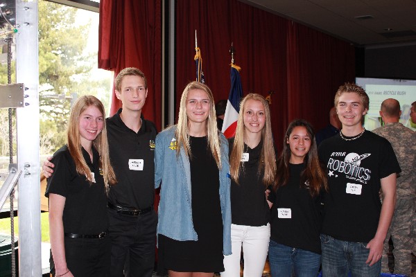 Team 662 officers at the chapter's April luncheon are (l-r) Natalie Kalin, Jackson Kulik, CEO Kika Macfarlane, Jessica Mills, Alyssa Ware and Caden Blue.