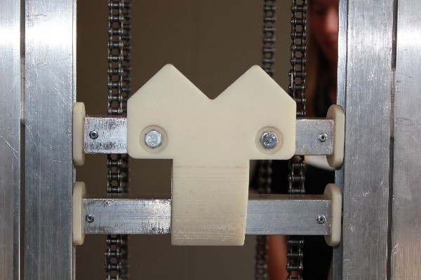 The robotics team, which was featured at the chapter's April luncheon, used Autodesk Inventor 3-D CAD software to design the hooks 2 Chainz used to grab the recycle bins and then manufactured them on a 3-D printer.