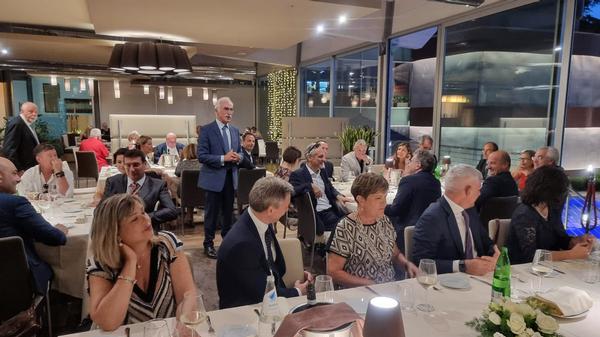 Chapter President Lt. Gen. Antonio Tangorra, ITAF (Ret.), addresses the participants at the July event.