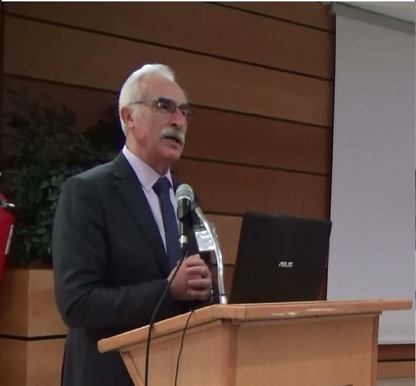 Lt. Gen. Antonio Tangorra, ITAF (Ret.), chapter president, opens the March conference with his thoughts on the  importance of monitoring the evolution of meteorology.