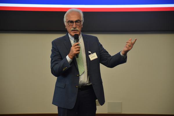 Chapter President Lt. Gen. Antonio Tangorra, ITAF (Ret.), opens the July conference.