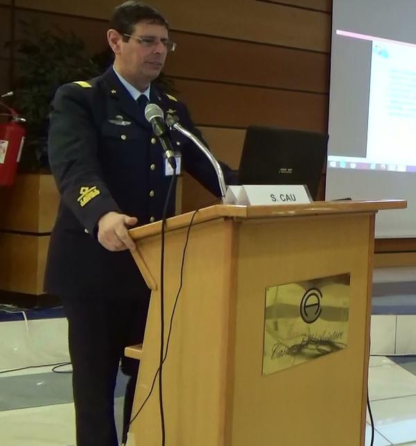 Brig. Gen. Silvio Cau, Aeronautia Militare Comando Squadra Aerea, discusses the new data center of the ECMRWF (The European Centre for Medium-Range Weather Forecasts) at the March conference.