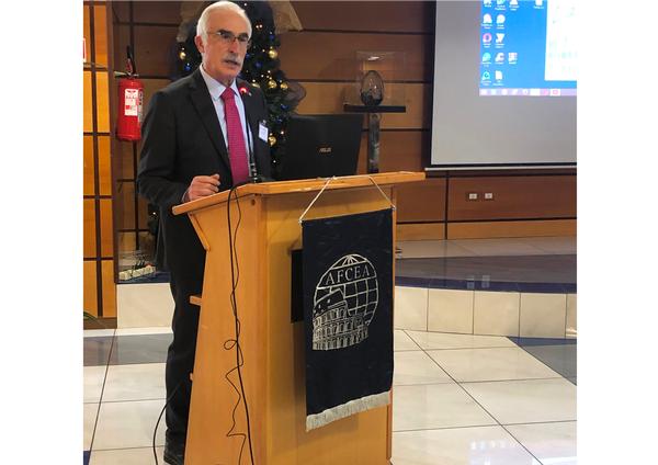 Lt. Gen. Antonio Tangorra, ITAF (Ret.), welcomes attendees to the December event.