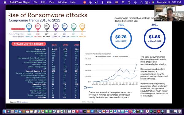 The rise of ransomware attacks is one of the discussion topics at the March event.