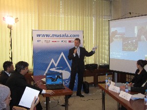 Georgiev delivers his presentation at the chapter's spring conference in May.