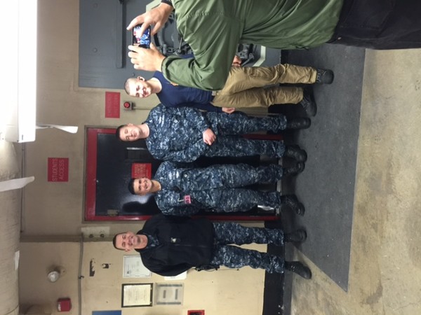 Guiding the November tour are members of the U.S. Naval Submarine School staff. 