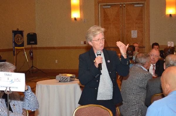 Sandy Brooks, chief of Innovation and Technology and Intelligence and Security Directorate of the Joint Interagency Task Force South, shares her thoughts on the challenges in secure information sharing and big data at the chapter's November luncheon.