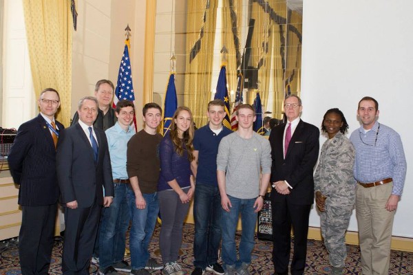 In February, the chapter recognizes students and teachers from Patch Barracks High school for their participation in the Cyber STEM Initiative.