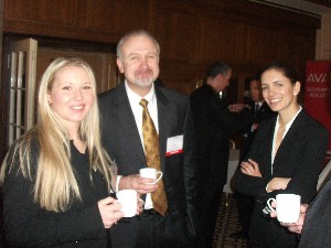 Vendors collaborating before the senior leaders tour in February are (l-r) Malgorzata Makuchowski, M.C. Dean; Guss Anderson, DRS; and Michelle Hughes, DRS.