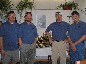 (l-r) Jim D'Agostino, Pete Ryan, Carl Page and Mike Smith are ready to tee off at the September Golf Classic.