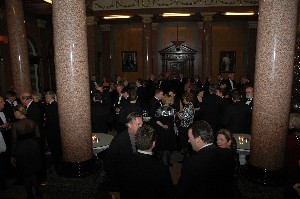 An impression of the very animated reception in the foyer of the beautiful  Castle Oud Wassenaar
