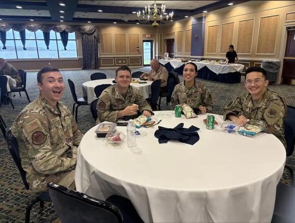 Chapter members enjoy the luncheon and award ceremony in July.